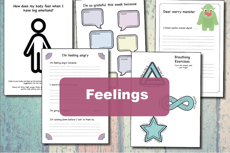 Free printables worksheets for kids about feelings and emotions