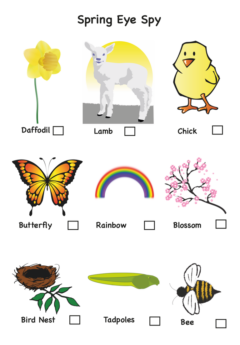 spring eye spy free printable